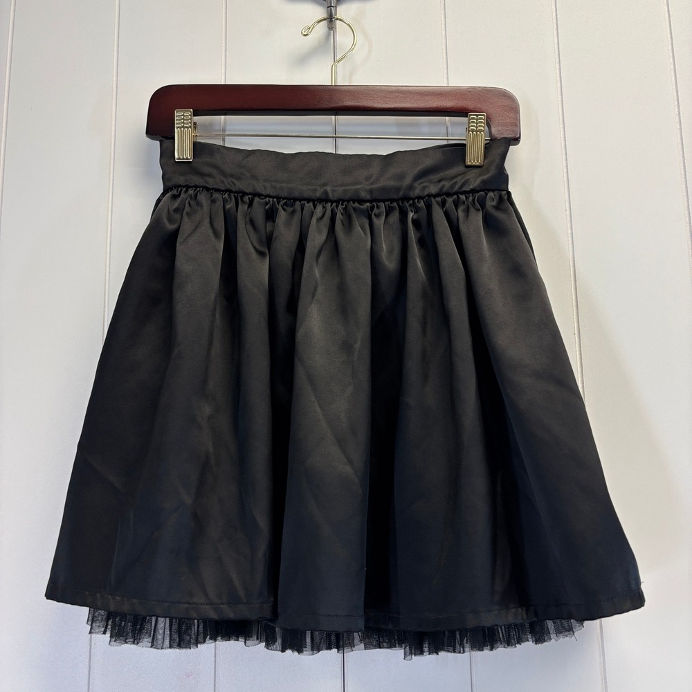 Womens Whimsigoth Tulle Hem Mini Skirt Size S Fairy Grunge Coquette Clubwear